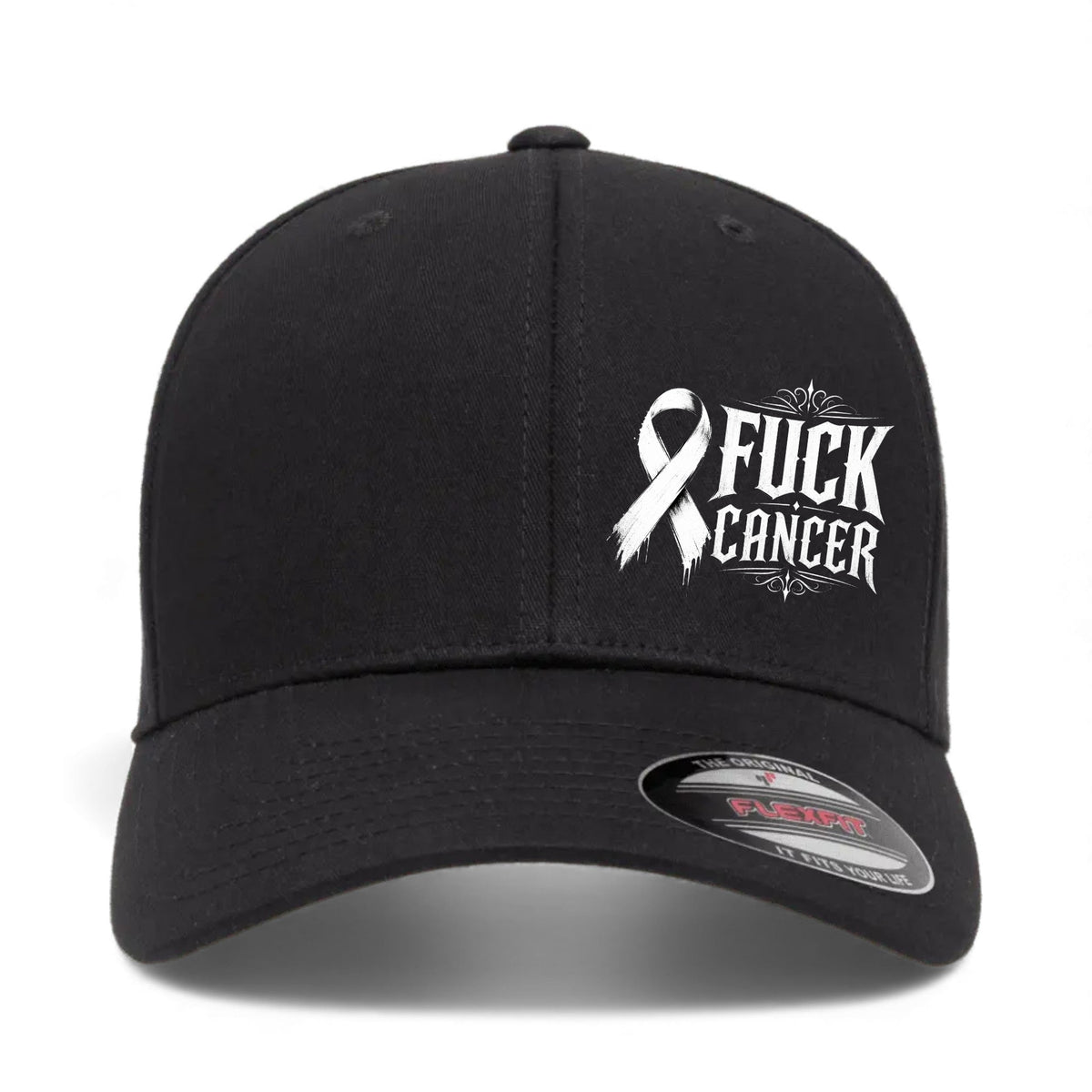 F*ck Cancer Flexfit Hat – Lung Cancer Edition