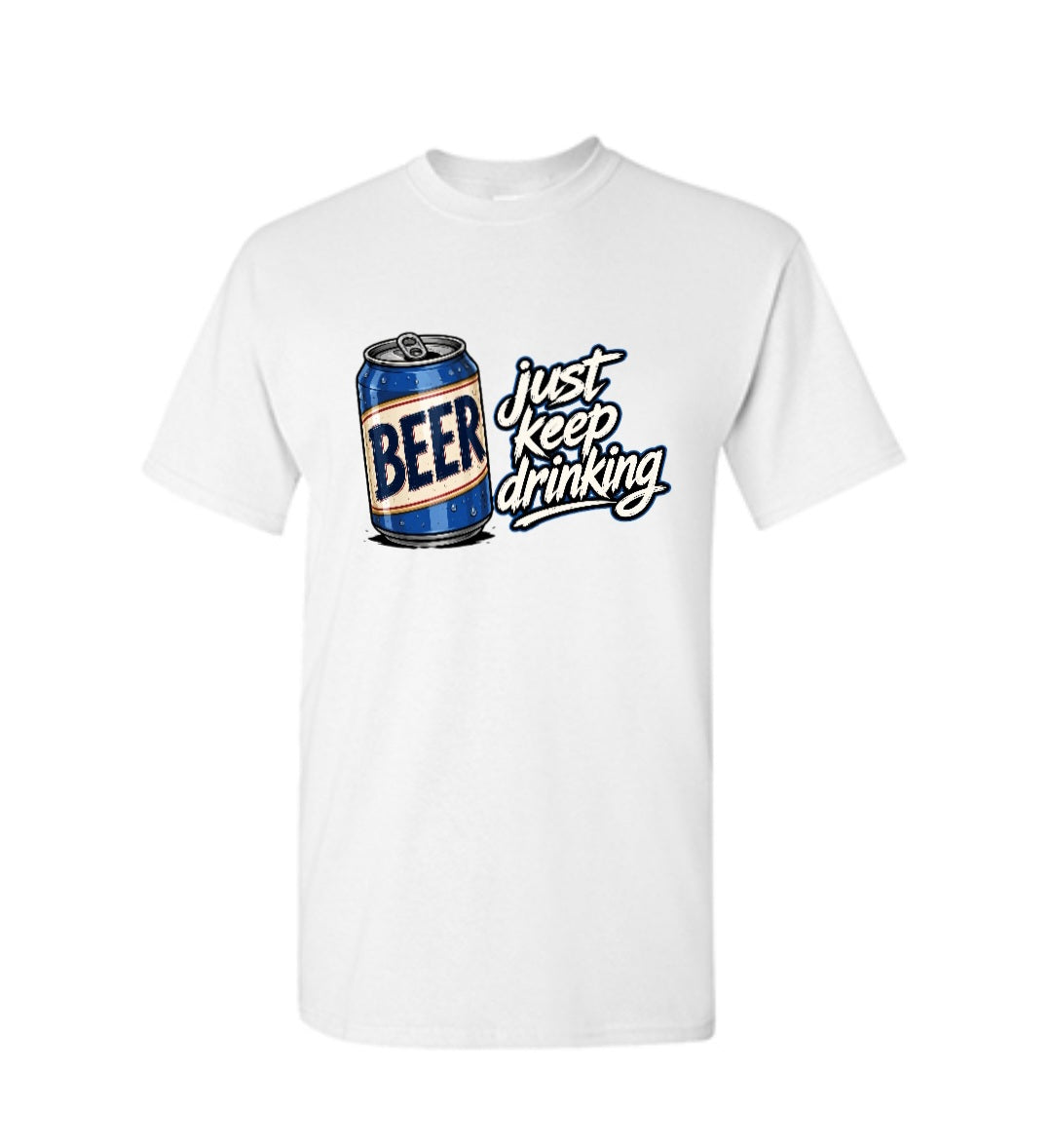 Beer Just keep drinking white T